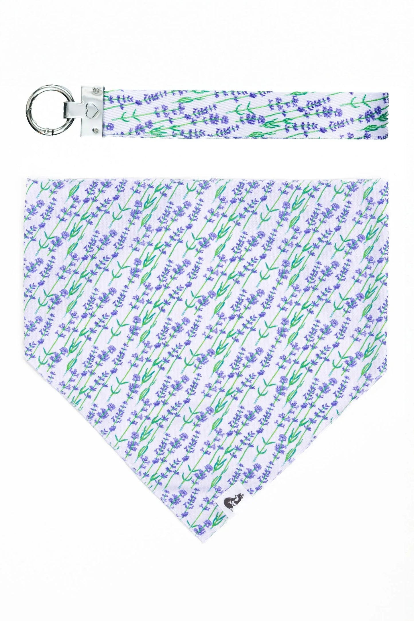 Lavender Blooms Dog Bandana & Matching Keychain-0