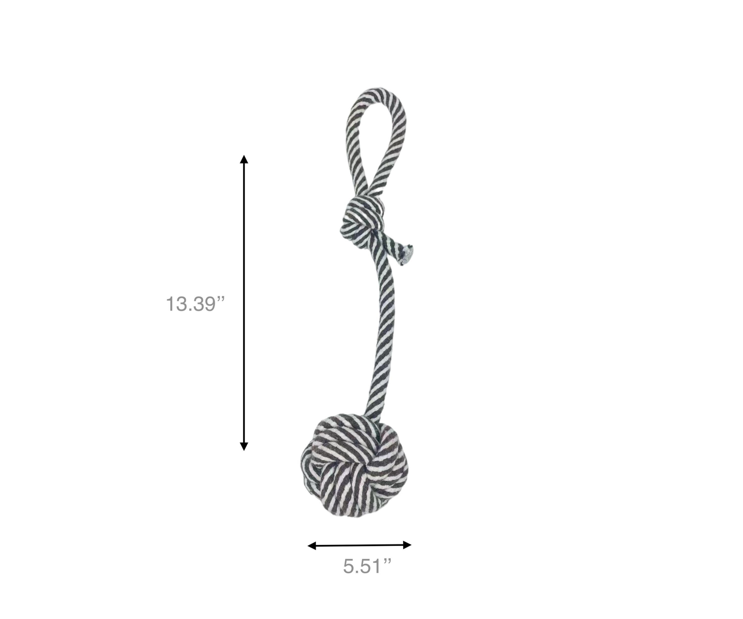 Knotty Rope Toy / Black and White-2
