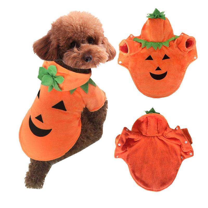 Pumpkin Demon Transformation Pet Costume - Spooky Halloween Attire For Your Furry Friend!-3