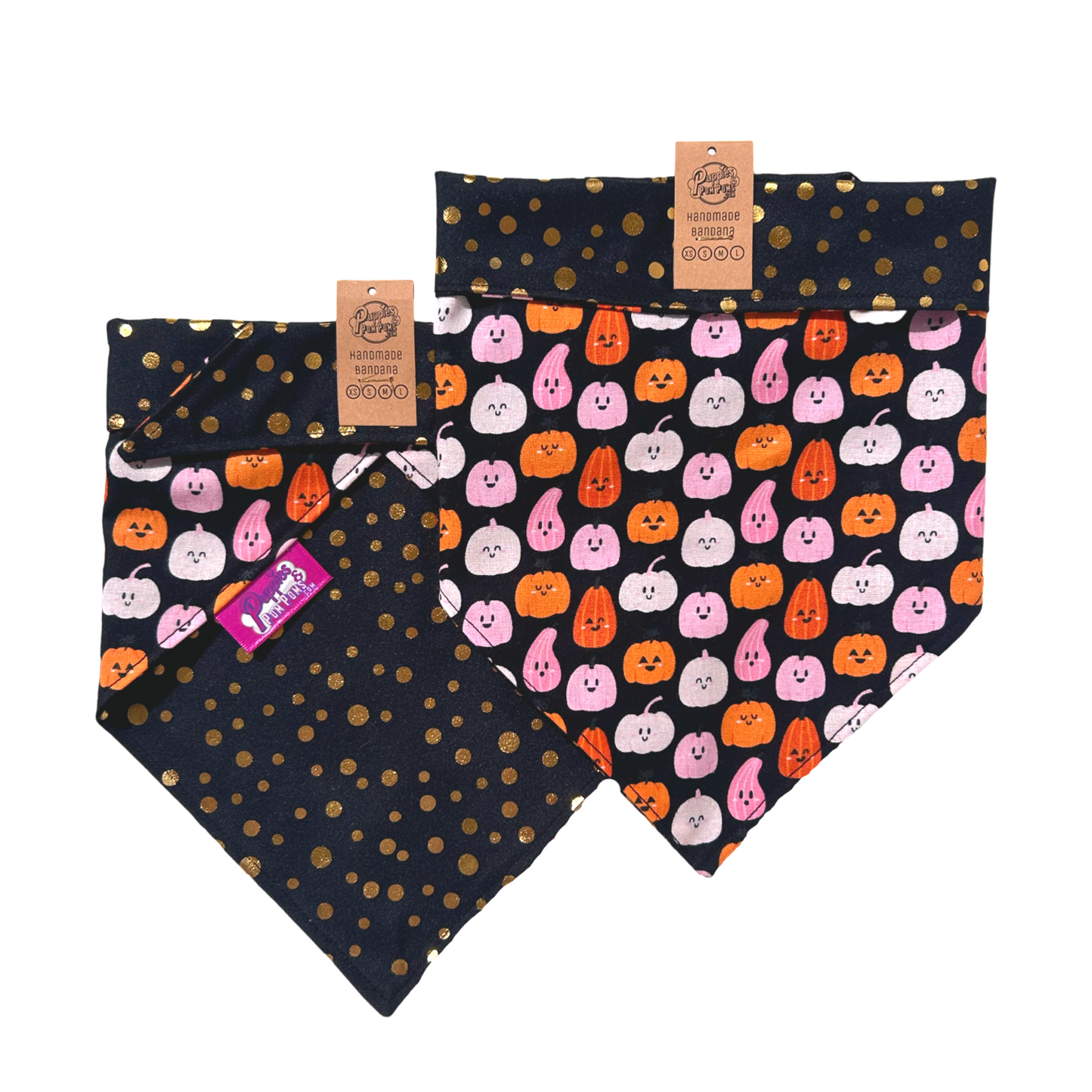 Happy Pumpkins Halloween Dog Bandana - Tie on-2