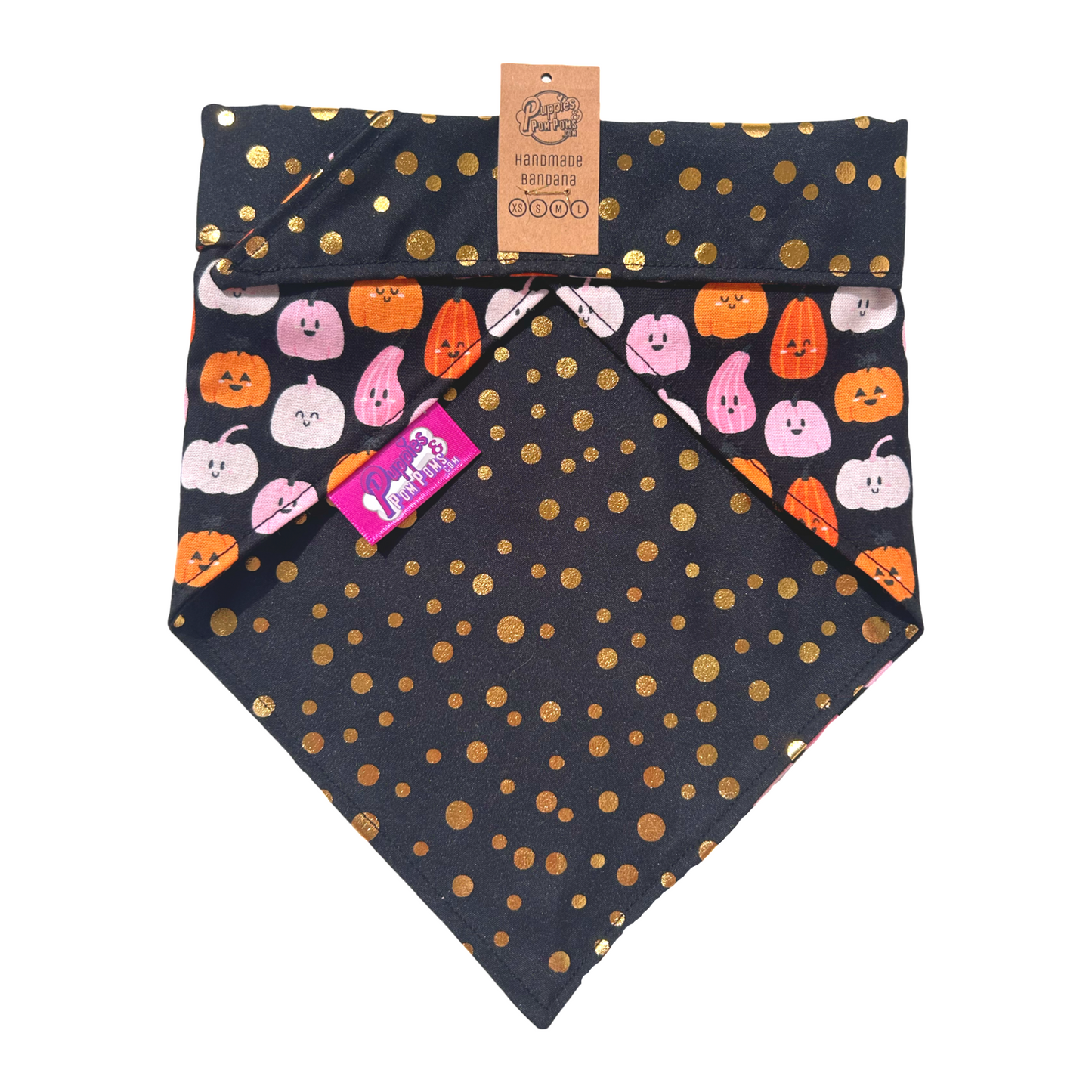 Happy Pumpkins Halloween Dog Bandana - Tie on-1