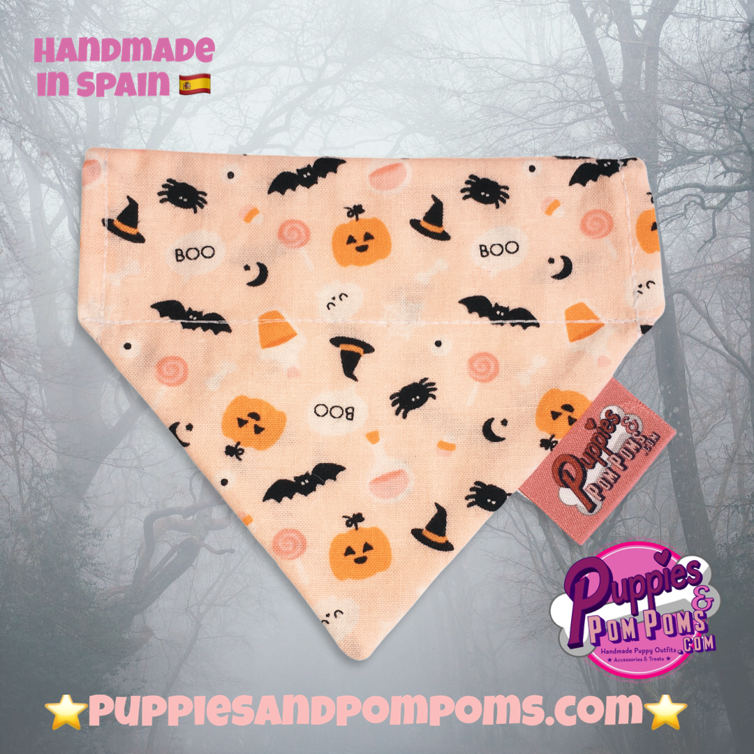 Boo! Halloween Pumpkin & Creepy Critters Dog Bandana-4