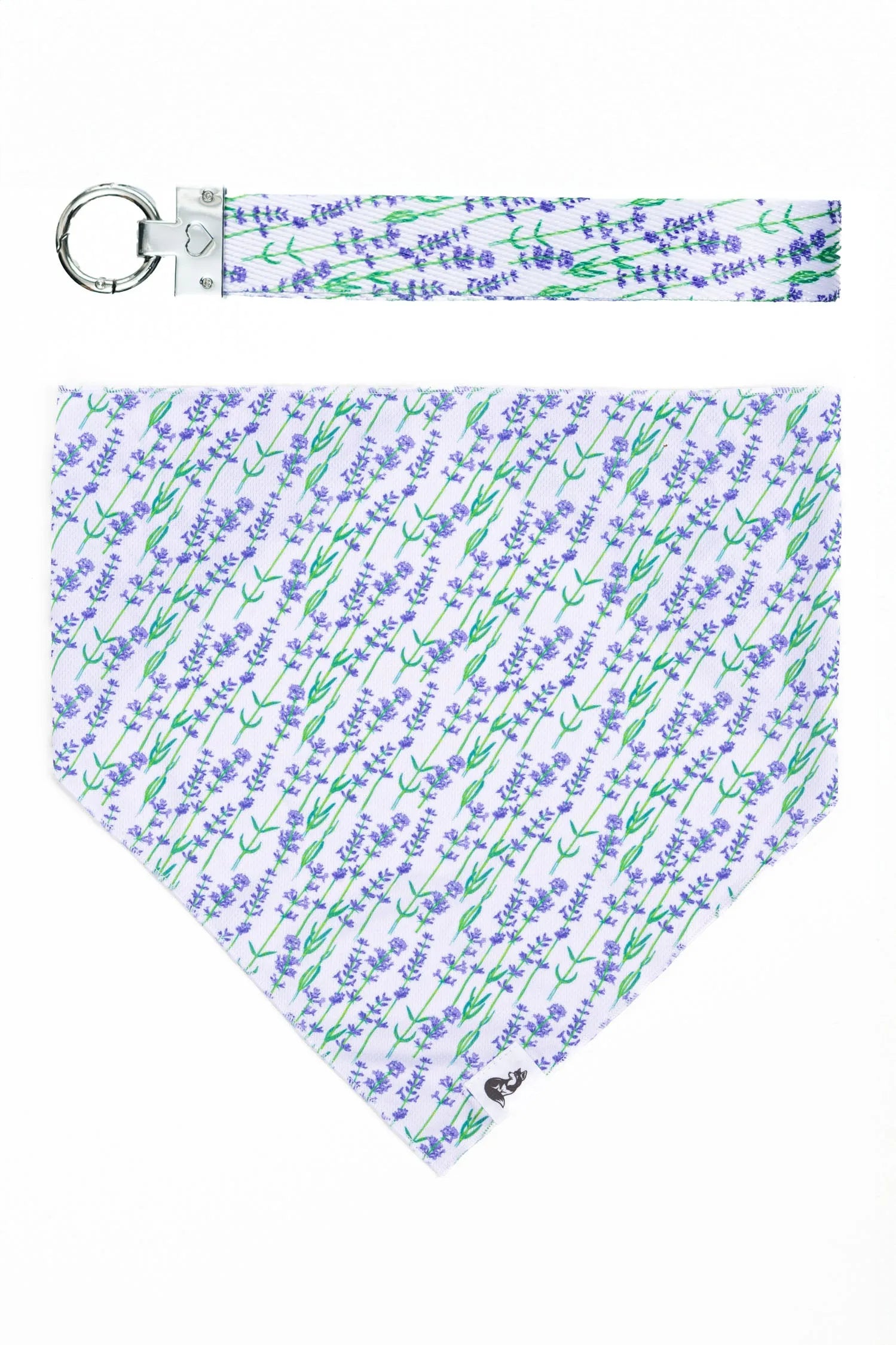 Lavender Blooms Dog Bandana & Matching Keychain-0