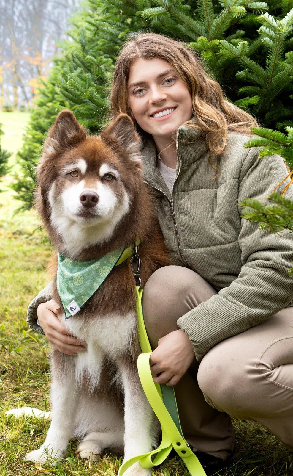Pine Cone Pup Bandana & Matching Keychain-3