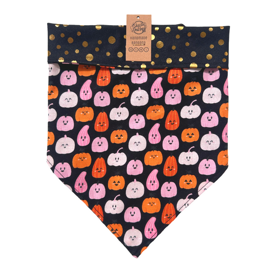 Happy Pumpkins Halloween Dog Bandana - Tie on-0