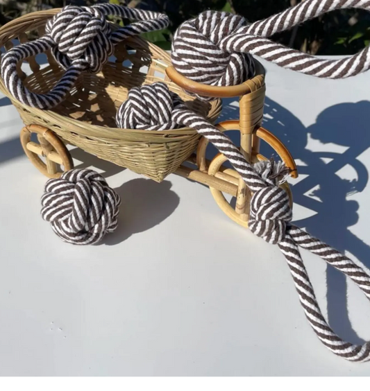 Knotty Rope Toy / Black and White-0