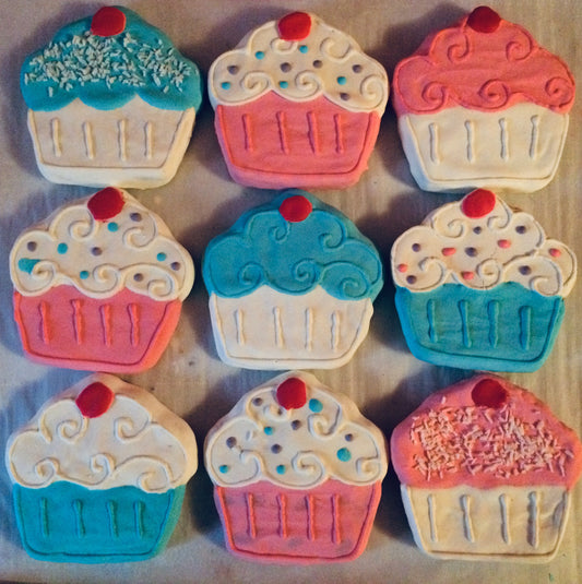 Birthday Cupcakes Dog Treats (Qty 6)-0